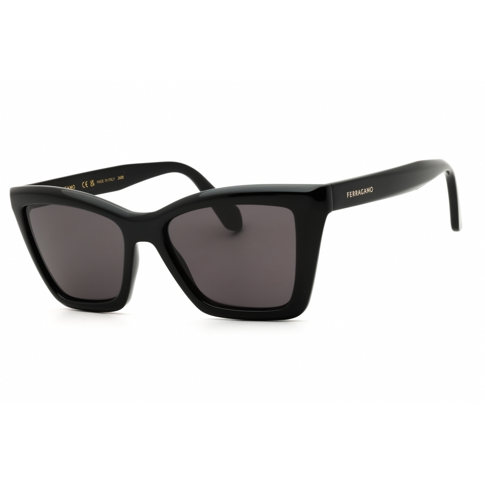 NWT Salvatore Ferragamo SF2039SE Black Cat Eye 53mm Sunglasses